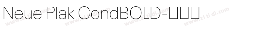 Neue Plak CondBOLD字体转换